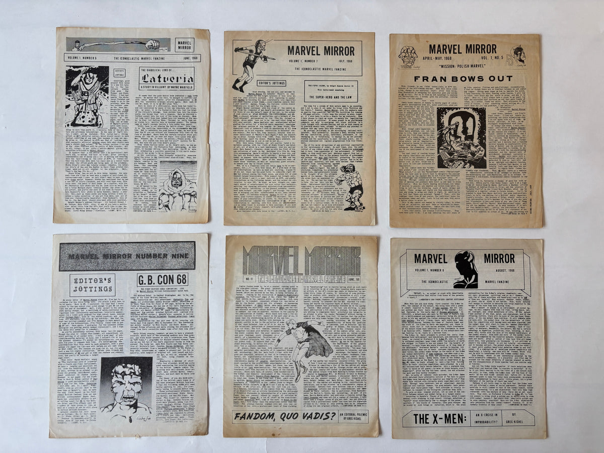 Marvel Mirror  x 7 / Silver Age Fanzine / 1968-1969