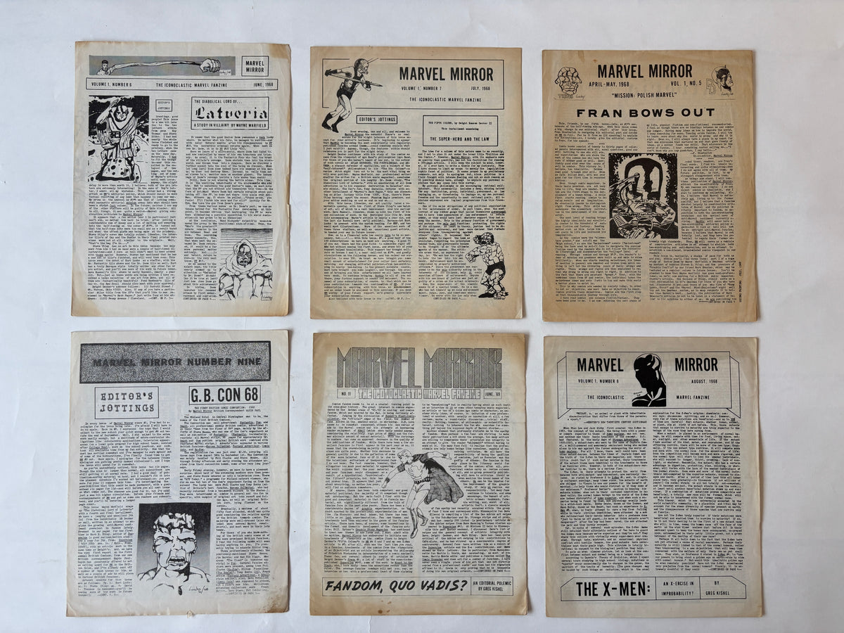 Marvel Mirror  x 7 / Silver Age Fanzine / 1968-1969