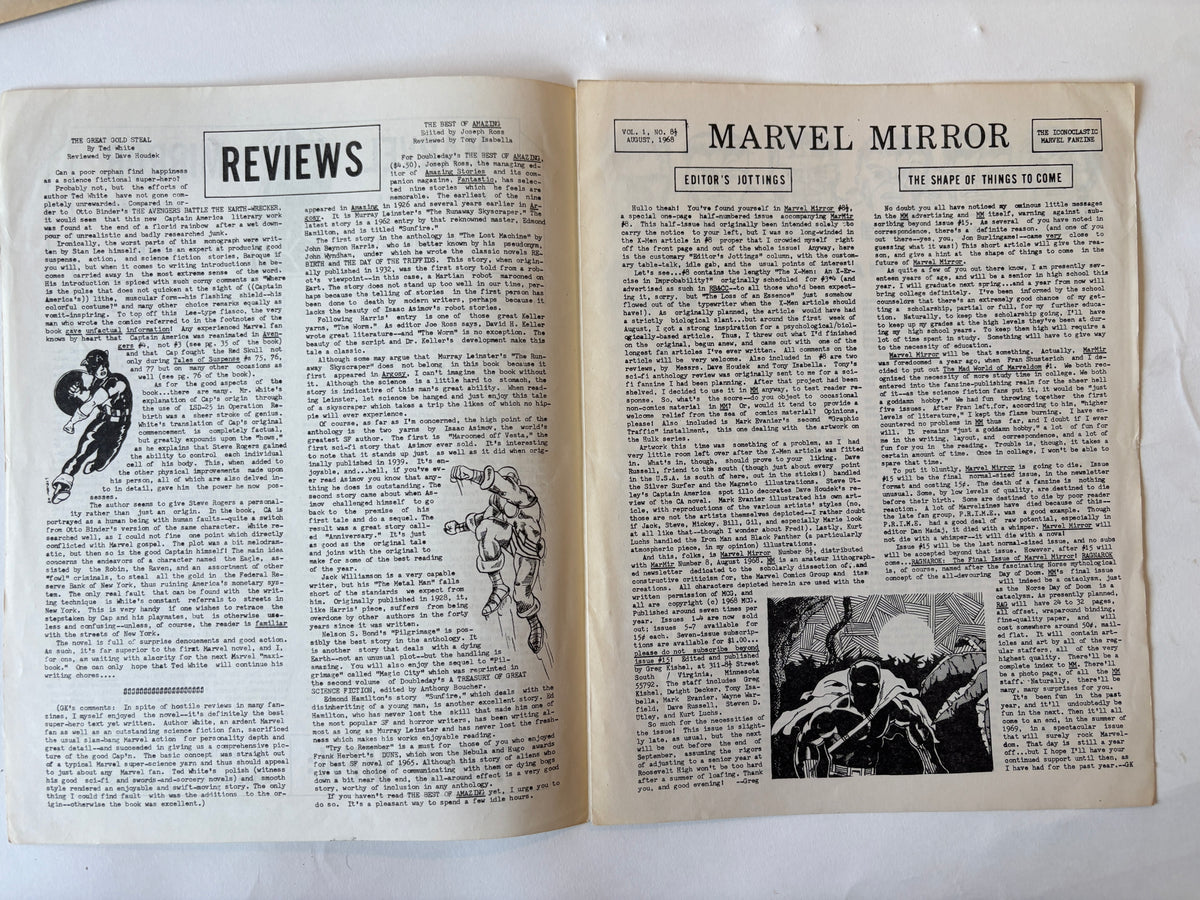 Marvel Mirror  x 7 / Silver Age Fanzine / 1968-1969