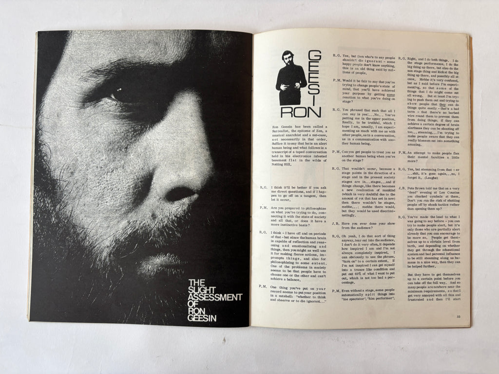 Arrows #26 / Sheffield University Zine / Feat. Frank Zappa / 1969