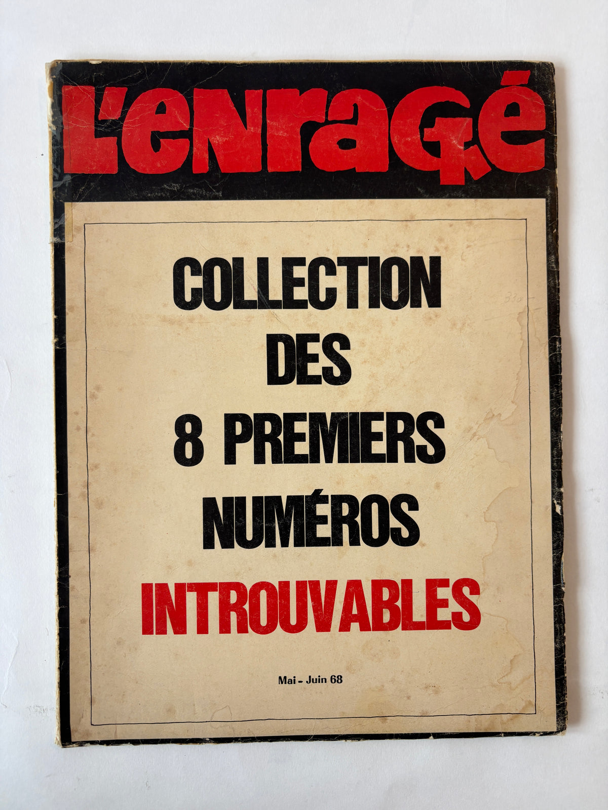 L'Enragé / First 8 issues bound / Revolutionary Magazine / 1968 / France