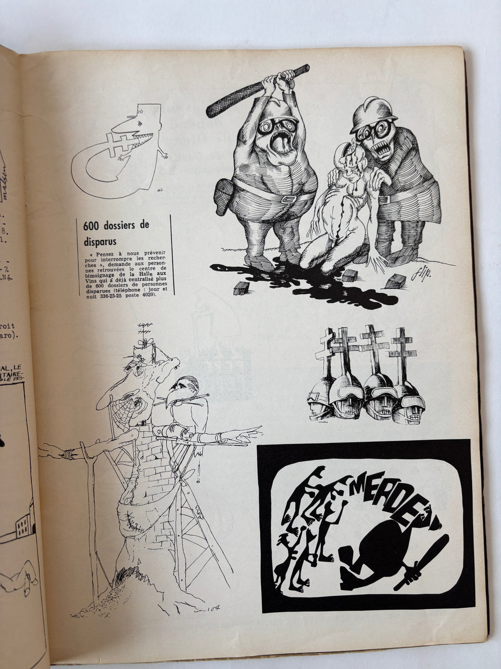 L'Enragé / First 8 issues bound / Revolutionary Magazine / 1968 / France