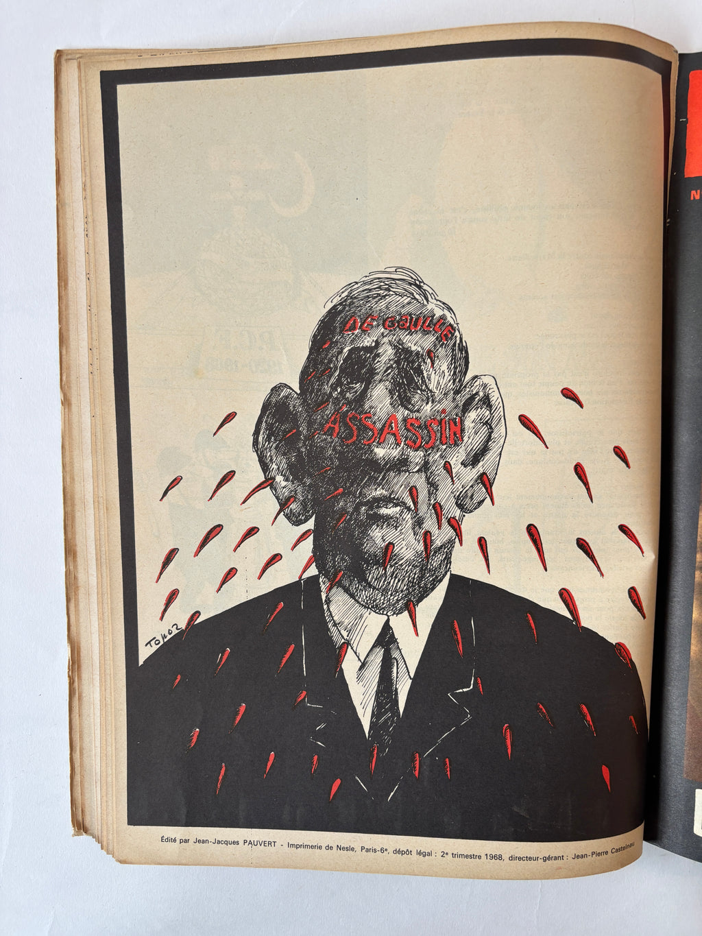 L'Enragé / First 8 issues bound / Revolutionary Magazine / 1968 / France