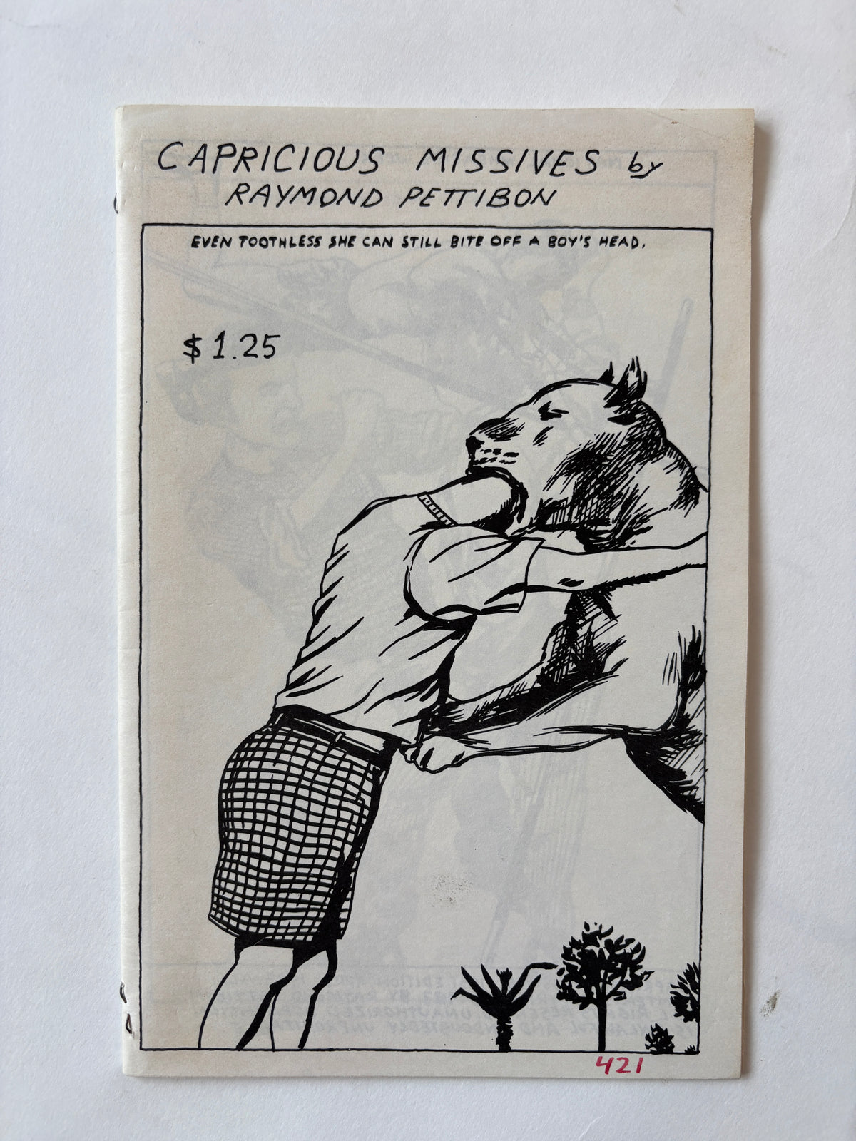Capricious Missives / Raymond Pettibon / Numbered Limited Edition Zine #421 / 1983 /  SST