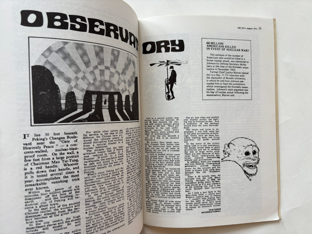 Arcana / Occult Zine / August 1983 / Cokaygne Books